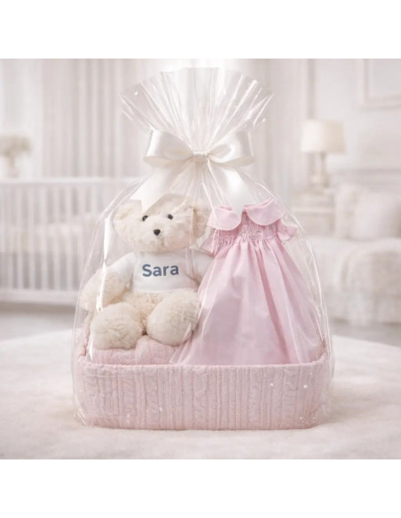 Vestido de punto de smock nido de abeja para bebé | Regalo único y elegante