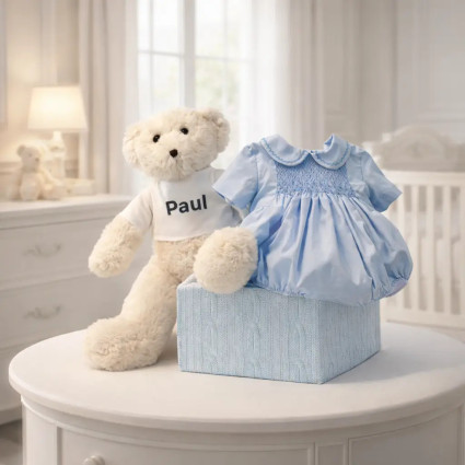 Ranita pelele de punto de smock nido de abeja para bebé | Regalo único para recién nacido 2