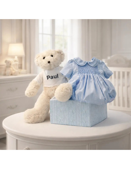 Ranita pelele de punto de smock nido de abeja para bebé | Regalo único para recién nacido