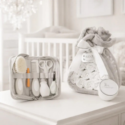 Pastel de Pañales con Set de Aseo | Regalo Útil y Tierno para Bebé 2