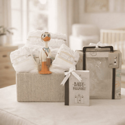 Tarta de Pañales con Mordedor Nicky XL | Regalo Útil para Bebé - Bebé de París México 2