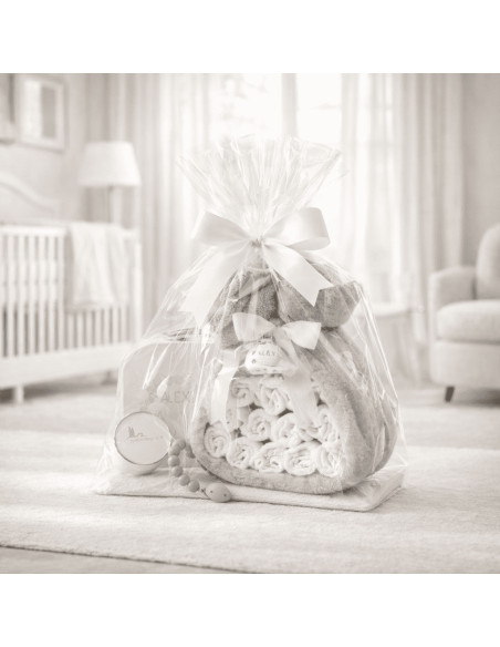 Pastel de Pañales con Albornoz, Maletita y Chupón | Regalo Especial para Bebé