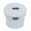Caja redonda lana azul S