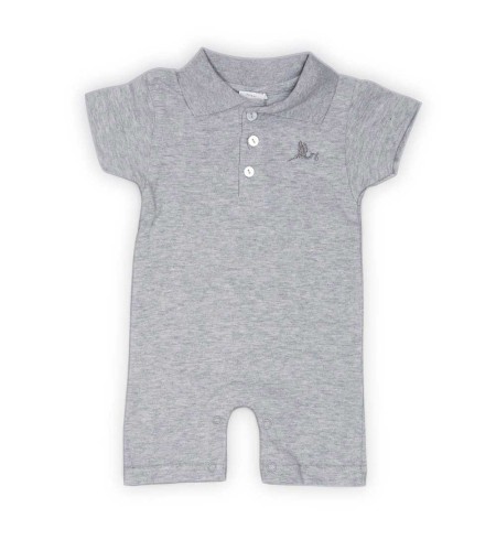 Polo body manga corta gris