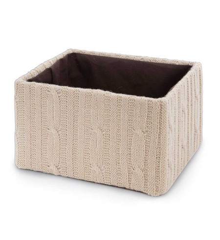 Cesta Lana Trenzada Beige