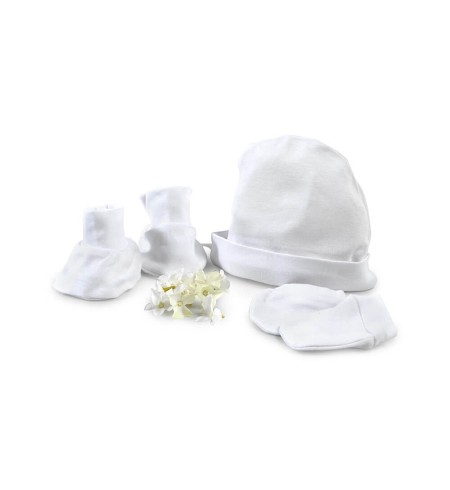 Set Gorro Manoplas y Patucos gris