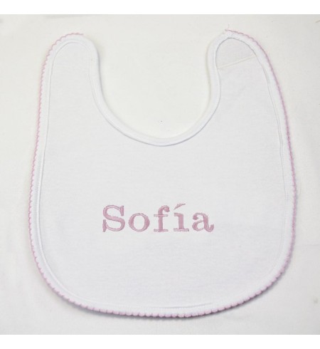 Kit de Regalo Baberos y Chupetes Personalizados rosa