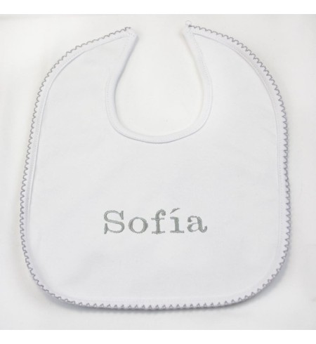 Kit de Regalo Baberos y Chupetes Personalizados gris