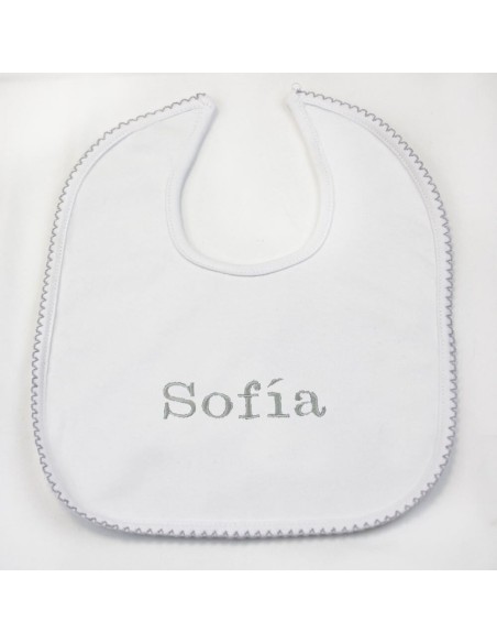 Kit de Regalo Baberos y Chupetes Personalizados gris