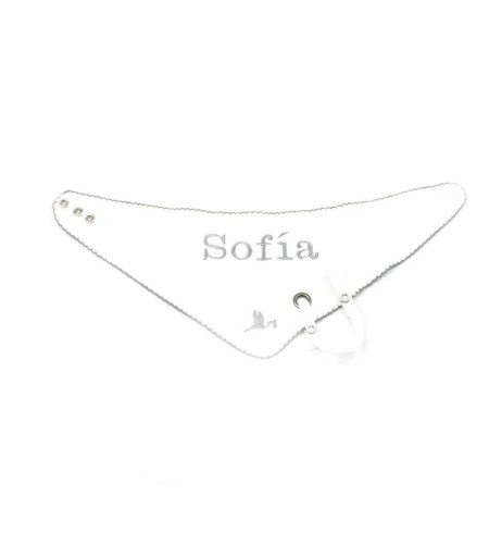 Kit de Regalo Baberos y Chupetes Personalizados gris