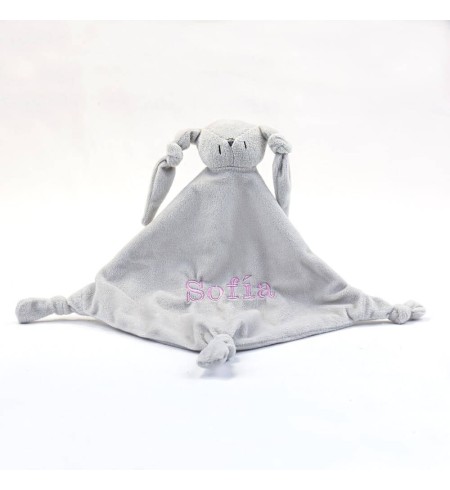 Regalo Marco de Foto Huellas con Doudou Personalizable rosa