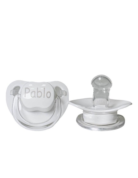 Pack de dos chupetes y babero